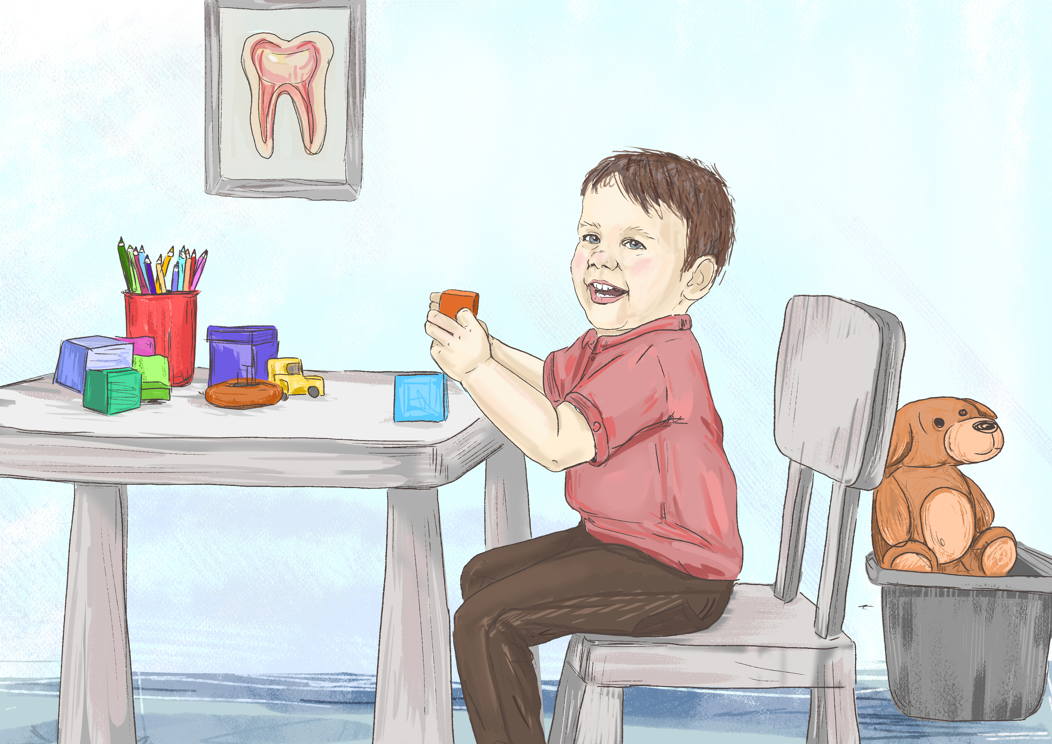 dziecko przy stoliku